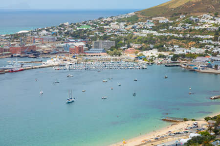 Cape Town, South Africa - February 21, 2021: Boats, Yachts and Navy Ships in Simon's Town Harbourのeditorial素材