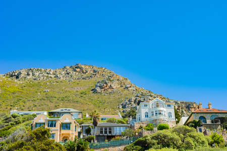 Cape Town, South Africa - March 23, 2021: Quiet neighbourhood of small coastal town of Muizenbergのeditorial素材