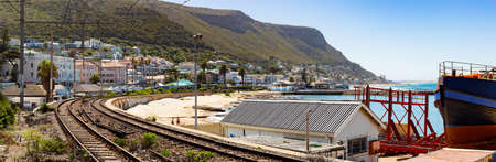Cape Town, South Africa - March 23, 2021: Panoramic view of Kalk Bay Harbour in False Bay, South Africaのeditorial素材
