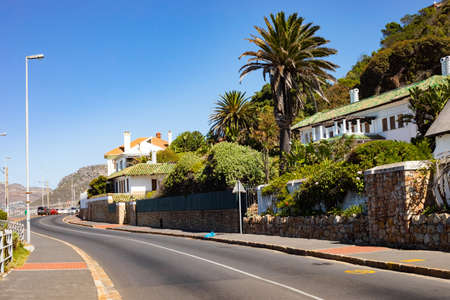 Cape Town, South Africa - March 23, 2021: Residential Houses in small coastal town of St James
