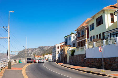Cape Town, South Africa - March 23, 2021: Residential Houses in small coastal town of St Jamesのeditorial素材