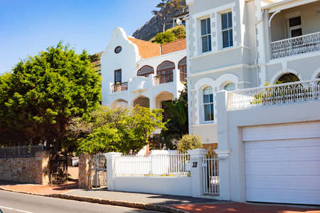 Cape Town, South Africa - March 23, 2021: Residential Houses in small coastal town of St Jamesのeditorial素材