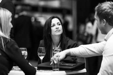 Johannesburg, South Africa - August 20, 2015: Delegates networking at a sales convention in large...