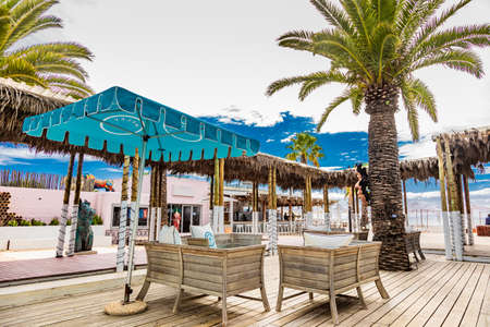 Cape Town, South Africa - May 12, 2022: Grand Africa Cafe and Beachfront bar and restaurantのeditorial素材