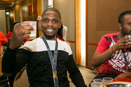 Johannesburg, South Africa - September 28, 2016: Diverse people attending a beer tasting competition