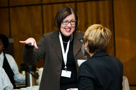 Johannesburg, South Africa - May 30, 2014: Delegates networking at corporate conference eventのeditorial素材