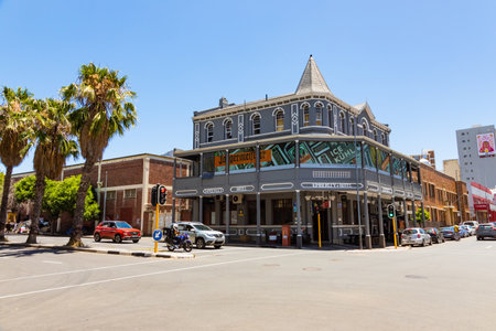 Cape Town, South Africa - December 7, 2022: Street view of old buildings in city centreのeditorial素材