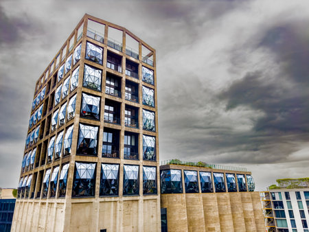 Cape Town, South Africa - March 8, 2023: Repurposed grain silo turned modern museum building by designer Thomas Heatherwickのeditorial素材