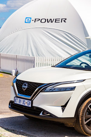 Cape Town, South Africa - February 24, 2023: Nissan E-Power electric vehicles on displayのeditorial素材