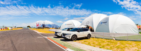 Cape Town, South Africa - February 24, 2023: Nissan E-Power electric vehicles on displayのeditorial素材