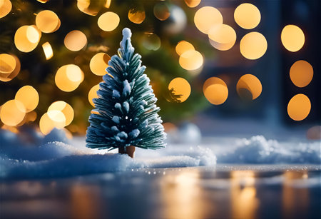 An AI generated illustration of a traditional Christmas themed sceneの素材