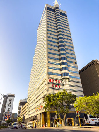 Cape Town, South Africa - October 30, 2023:  Street view of buildings in city CBDのeditorial素材
