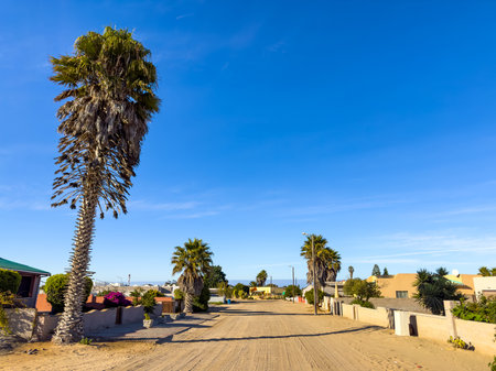 Port Nolloth, South Africa - March 16, 2024: residential neighbourhood in small coastal townのeditorial素材