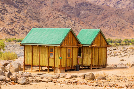 Rustic Accommodation at Tatasberg in the Richtersveld National Park, arid area of South Africaの写真素材