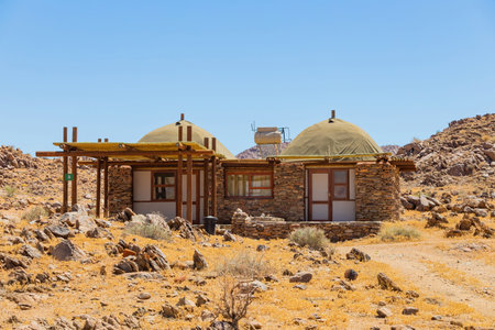 Rustic accommodation in the Richtersveld National Park, arid area of South Africaの写真素材