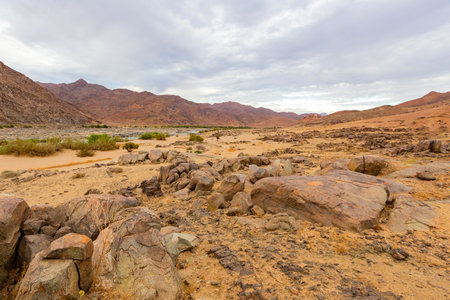 Orange River in the Richtersveld National Park, arid area of South Africa