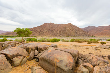 Orange River in the Richtersveld National Park, arid area of South Africa