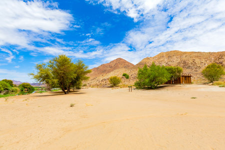 De Hoop desert camp site  in the Richtersveld National Park, arid area of South Africaの写真素材