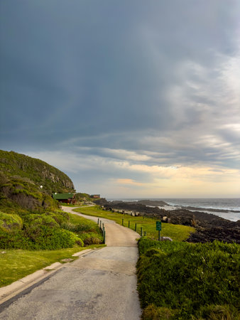 Garden Route, South Africa - October 13, 2025: Campsite at Storms River Mouth Parkのeditorial素材
