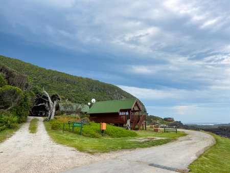 Garden Route, South Africa - October 13, 2025: Campsite at Storms River Mouth Parkのeditorial素材