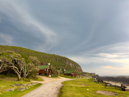 Garden Route, South Africa - October 13, 2025: Campsite at Storms River Mouth Parkのeditorial素材