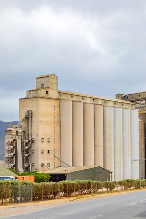 Bredasdorp, South Africa - October 10, 2025: Grain Silo in small farming townのeditorial素材