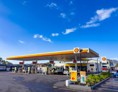 Cape Town, South Africa - September 16, 2025: Shell garage petrol stationのeditorial素材