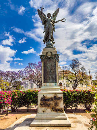 Graaff-Reinet, South Africa - October 25, 2025: Bronze statue in town squareのeditorial素材