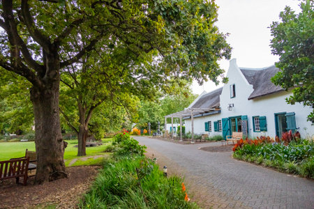 Cape Town, South Africa - November 18, 2025: Exterior of Beyond Restaurant at Buitenverwachting, wine estateのeditorial素材