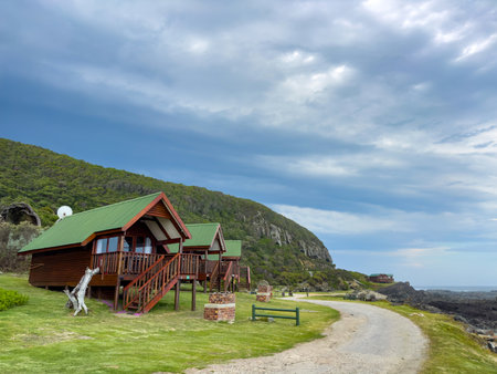 Garden Route, South Africa - October 13, 2025: Campsite at Storms River Mouth Parkのeditorial素材