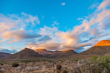 View of Arid desert landscape in the Karoo, South Africa