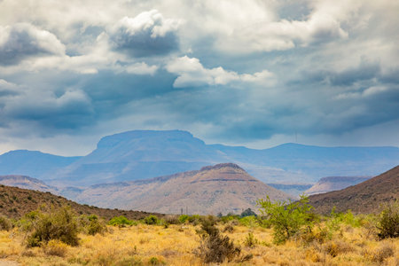 View of Arid desert landscape in the Karoo, South Africa