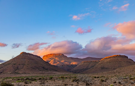 View of Arid desert landscape in the Karoo, South Africa