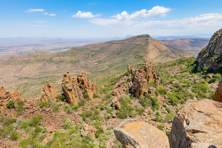 Scenic view of The Valley of Desolation in Graaff-Reinet, South Africa