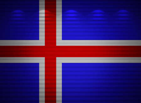 Icelandic flag wall, abstract backgroundの写真素材