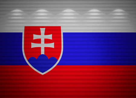 Slovakian flag wall, abstract backgroundの写真素材