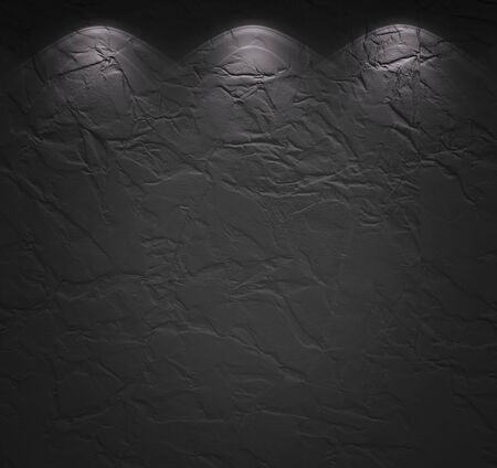 Illuminated texture of the grey wallの写真素材
