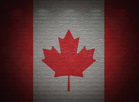 Canadian flag wall, abstract grunge backgroundの写真素材