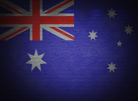 Australian flag wall, abstract grunge backgroundの写真素材