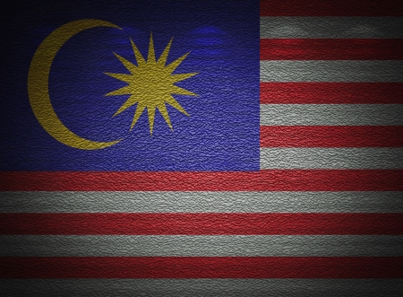 Malaysian flag wall, abstract grunge backgroundの写真素材
