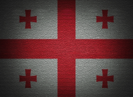 Georgian flag wall, abstract grunge backgroundの写真素材