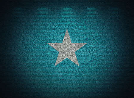 Somalian flag wall, abstract grunge backgroundの写真素材
