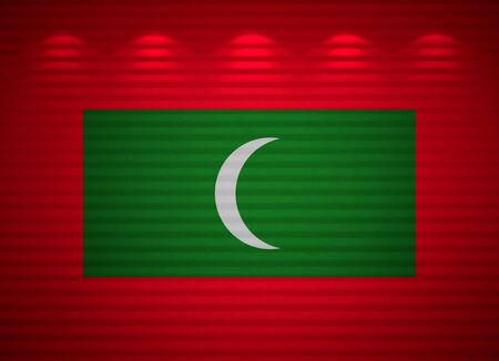 Maldivian flag wall, abstract backgroundの写真素材