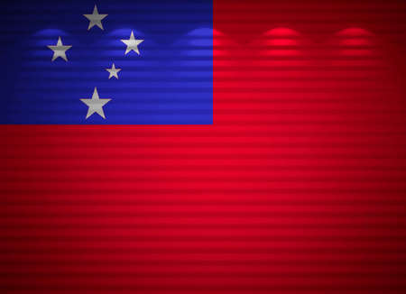 Samoa flag wall, abstract backgroundの写真素材