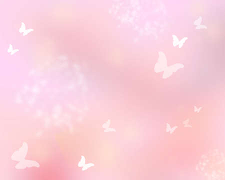 Pink shine with butterflies as abstract lights backgroundの写真素材
