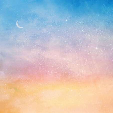 Beautiful sky with stars backgroundの写真素材