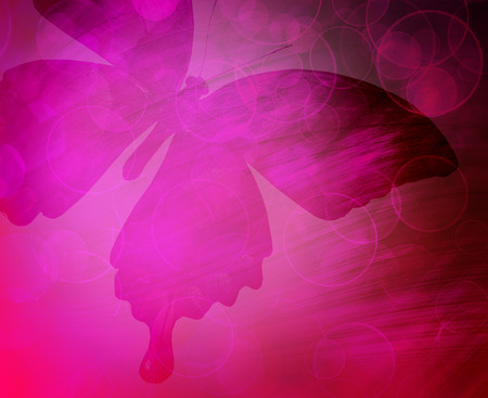 Valentine's day background with flying bright butterflyの写真素材