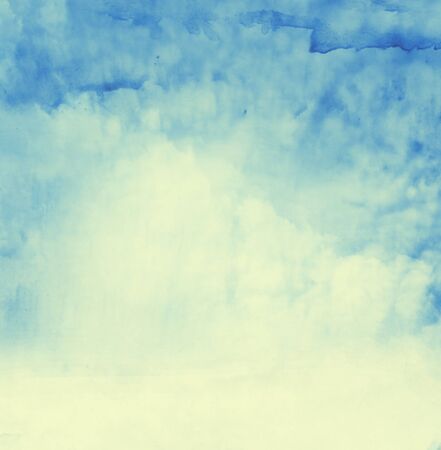 Color romantic sky as background. Watercolorの写真素材