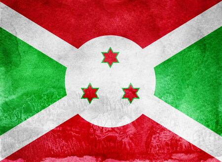 Watercolor flag on background. Burundiの写真素材