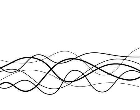 Abstract continuous lines drawing on white as background